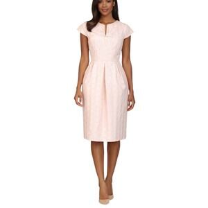 Helene Berman London Peach Blush Polka Dot A-line Dress Size 4